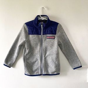 Boys 4T Vineyard Vines Gray/Navy Zip Fleece